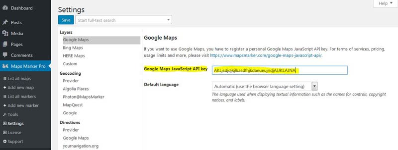 Google Maps JS API