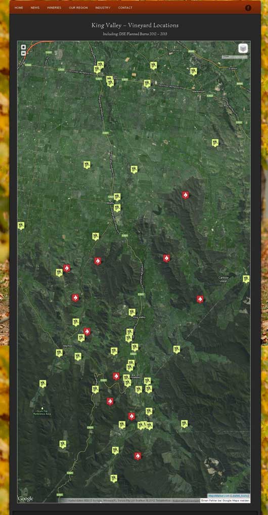 King Valley - Vineyard Locations